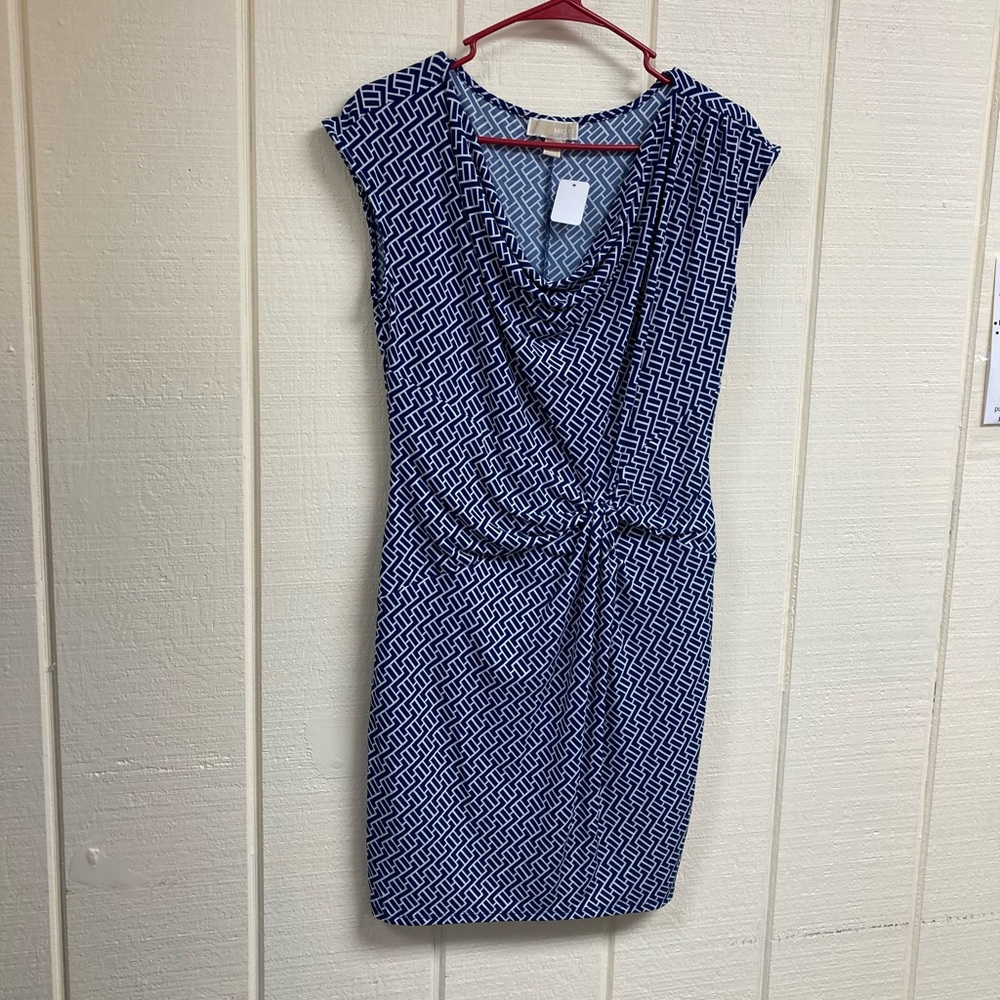 Michael Kors Dress Blue and White Women's Medium
